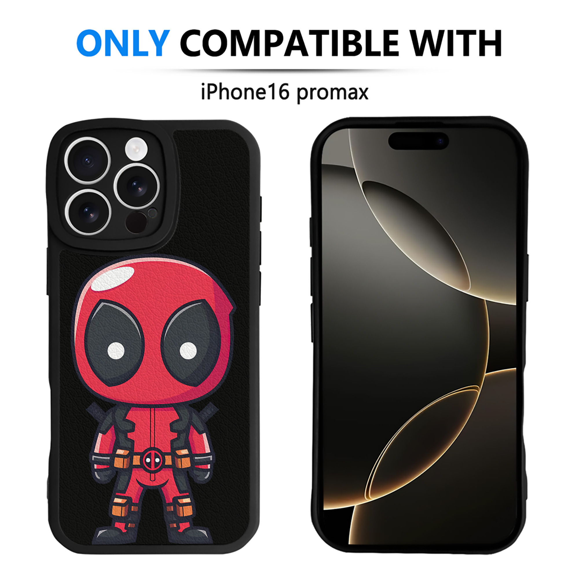 （画像用） Deadpool デッドプール 【iPhone 16シリーズ対応】シリコンスマホケース（レザー調） 材質：シリコン